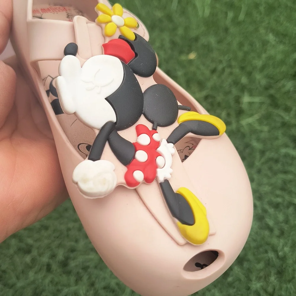 Mini Melissa Mickey And Minnie Kissing Shoe Sz 7-8 Kids